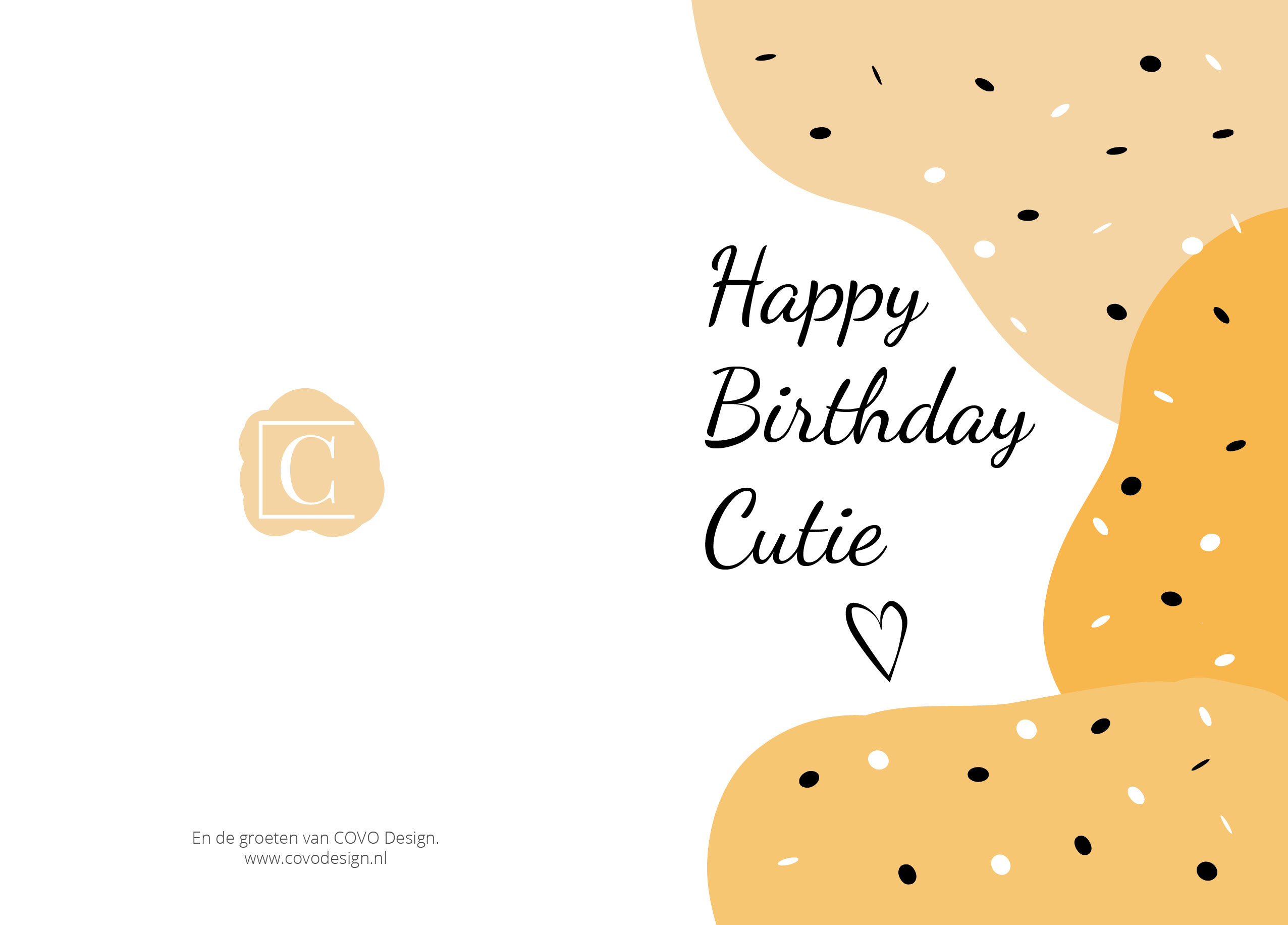 Verjaardagskaart | Happy Birthday Cutie