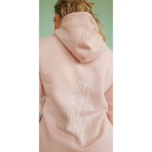 Organische hoodie Oud roze